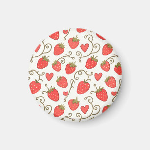 Aimant Motif de cœur de fraise Mignon et fantaisiste