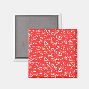 Aimant Motif de coeurs de la Saint-Valentin d'ange
