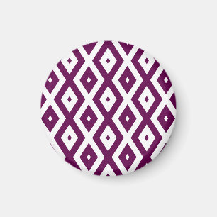 Aimant Motif de diamant blanc et violet de prune