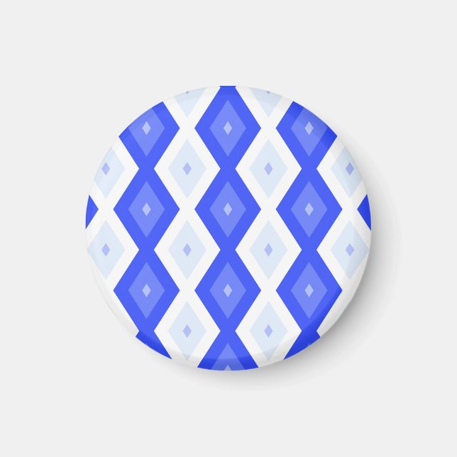Aimant Motif de diamant bleu royal (Devant)