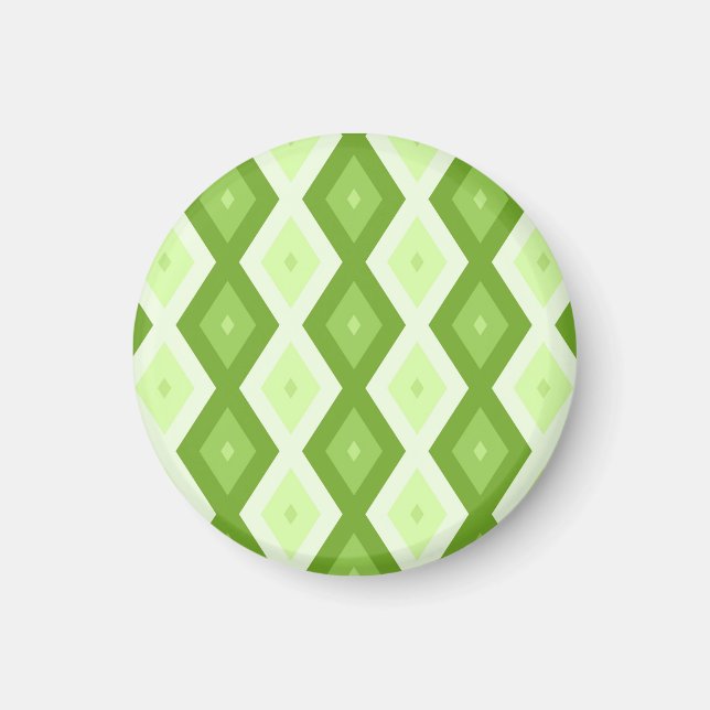 Aimant Motif de diamant vert Chartreuse (Devant)