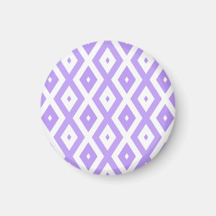 Aimant Motif de diamants violet et blanc