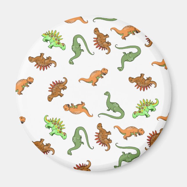 Aimant Motif de dinosaure mignon (Devant)