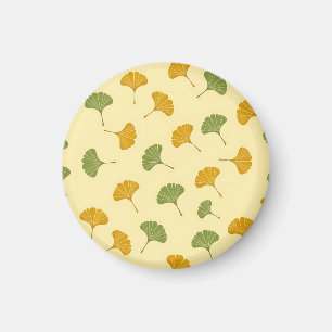 Aimant Motif de feuille de Ginkgo Biloba doré terreux