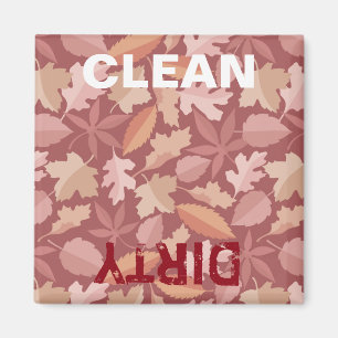 Aimant motif de feuilles marsala