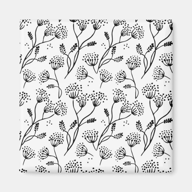 Aimant Motif de fleurs (Devant)