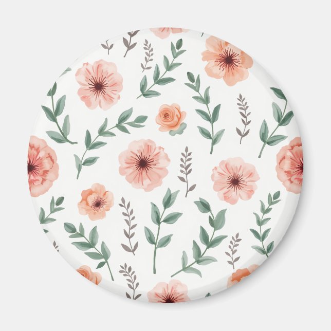 Aimant motif de fleurs (Devant)