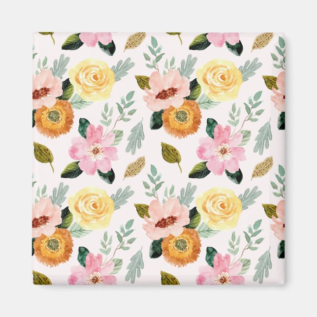 Aimant motif de fleurs (Devant)