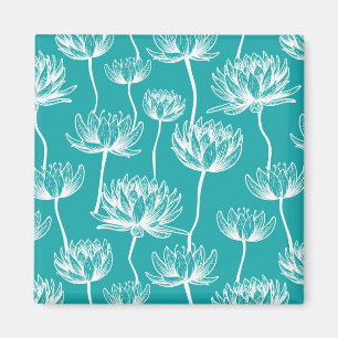 Aimant Motif de fleurs Lotus