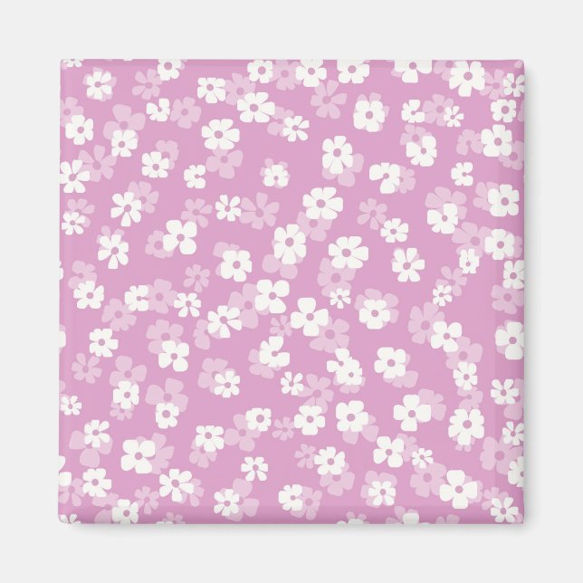 Aimant Motif de fleurs roses enfant (Devant)