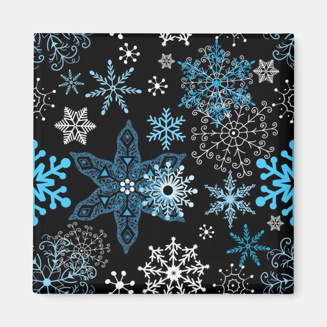 Aimant Motif de flocon de neige (Devant)