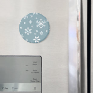 Aimant Motif de flocon de neige, flocons blancs, neige, g