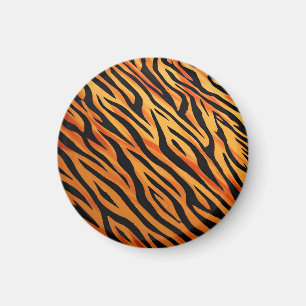Aimant Motif de fourrure à rayures de tigre