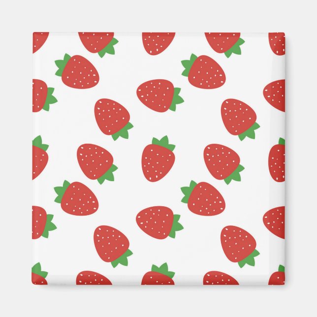 Aimant Motif de fraises (Devant)