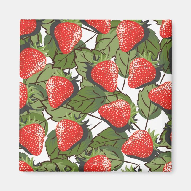 Aimant Motif de fraises (Devant)