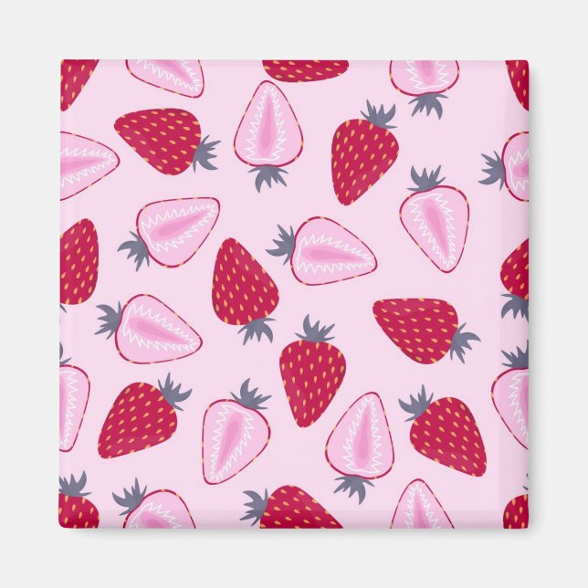 Aimant Motif de fraises (Devant)