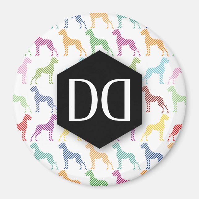Aimant Motif de Grand Danois DD (Devant)