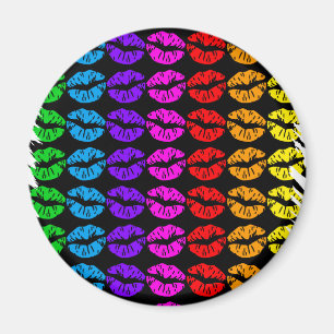 Aimant Motif de lèvres d'arc-en-ciel