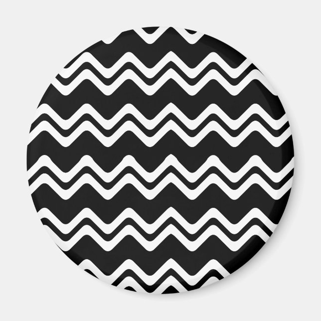 Aimant Motif de ligne double couleur Zig Zag (Devant)