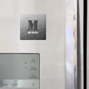 Aimant Motif de maillage géométrique gris clair