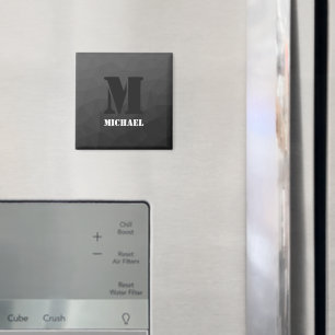 Aimant Motif de maillage géométrique gris foncé