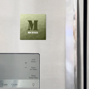 Aimant Motif de maille géométrique vert clair de l'armée