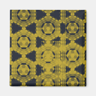 Aimant Motif de mode contraste noir et jaune