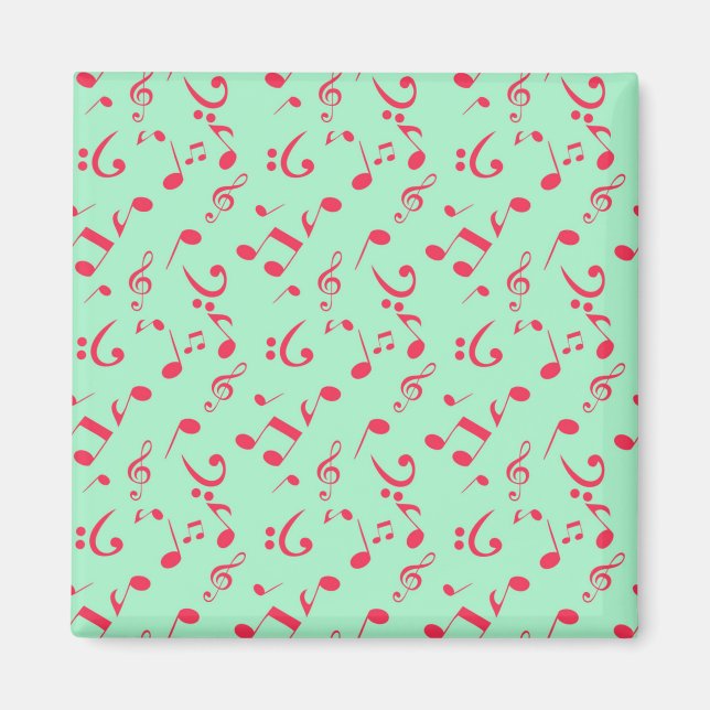 Aimant Motif de notes musicales (Devant)
