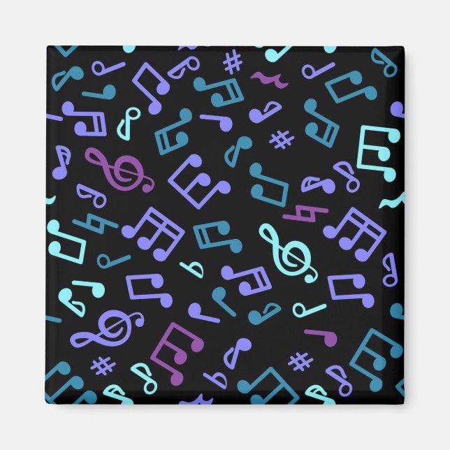 Aimant Motif de notes musicales (Devant)