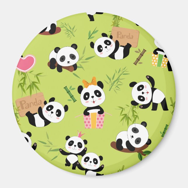 Aimant Motif de Panda 3 (Devant)
