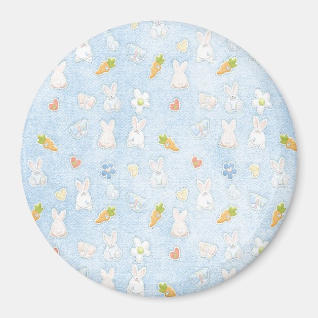 Aimant Motif de Pâques Bleu (Devant)