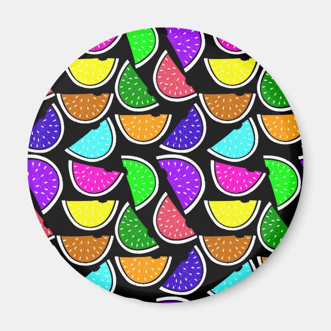 Aimant Motif de pastèque coloré mignon (Devant)