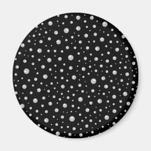 Aimant Motif de perle sur fond noir