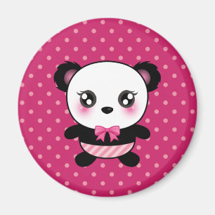 Aimant Motif de pois mignon de rose d'ours panda de béb