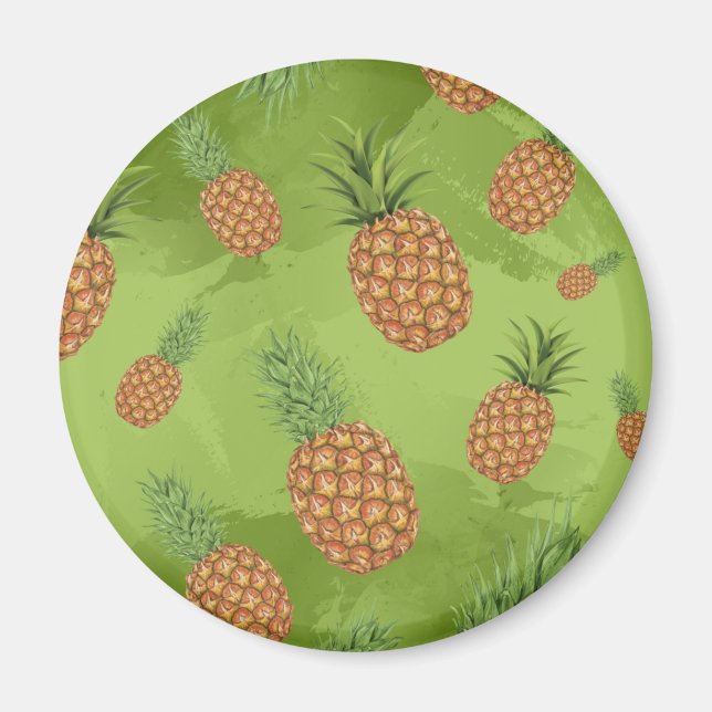 Aimant Motif de pomme de pin aquarelle 4 (Devant)