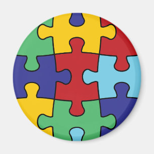 Aimant Motif de puzzle de sensibilisation sur l'autisme
