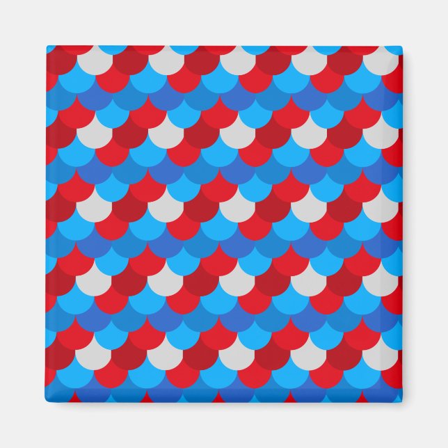 Aimant Motif de queue de sirène aux couleurs du drapeau a (Devant)