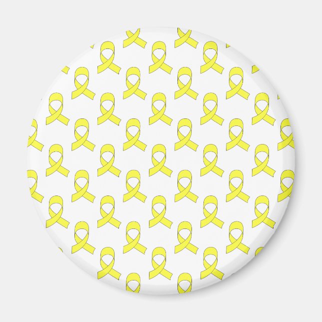 Aimant Motif de ruban jaune (Devant)