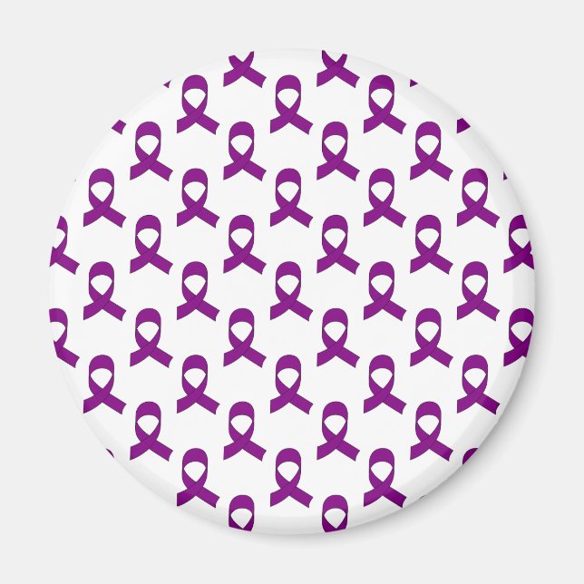 Aimant Motif de ruban violet (Devant)