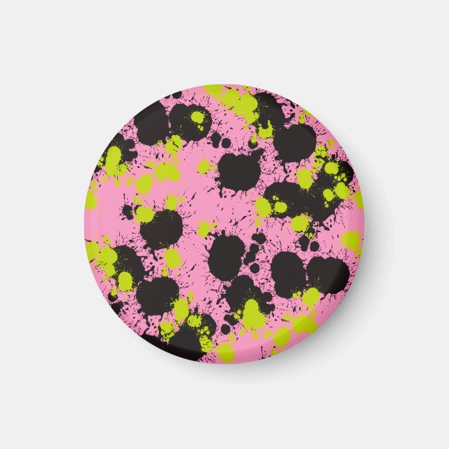 Aimant Motif de taches de peinture abstraites (Devant)