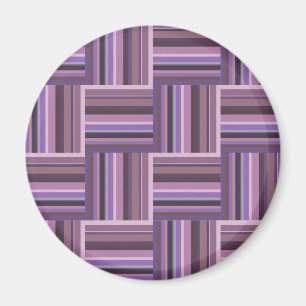 Aimant Motif de tissage à bandes mauve