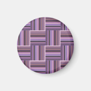 Aimant Motif de tissage à bandes mauve