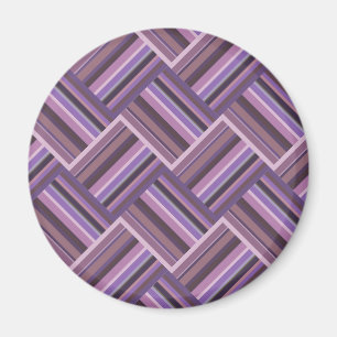 Aimant Motif de tissage diagonale rayures mauve