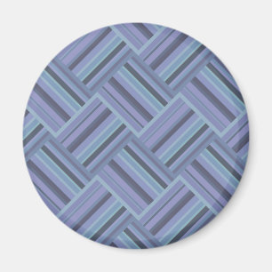 Aimant Motif de tissage en diagonale gris bleu