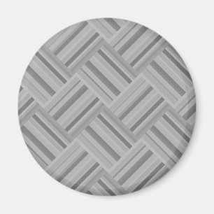 Aimant Motif de tissage en diagonale rayures grises