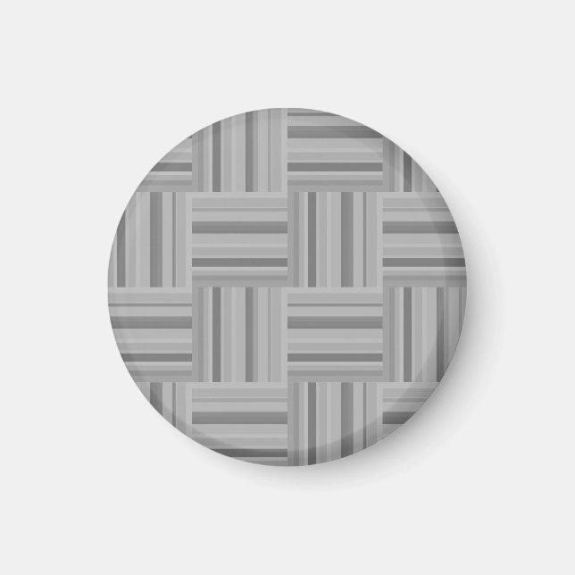 Aimant Motif de tissage rayures grises (Devant)