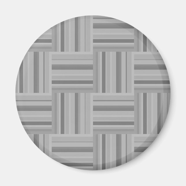 Aimant Motif de tissage rayures grises (Devant)