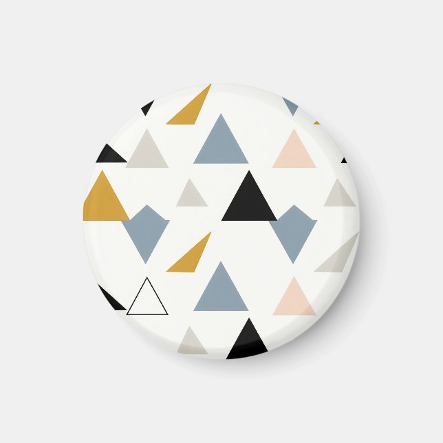 Aimant Motif de triangles géométriques modernes (Devant)