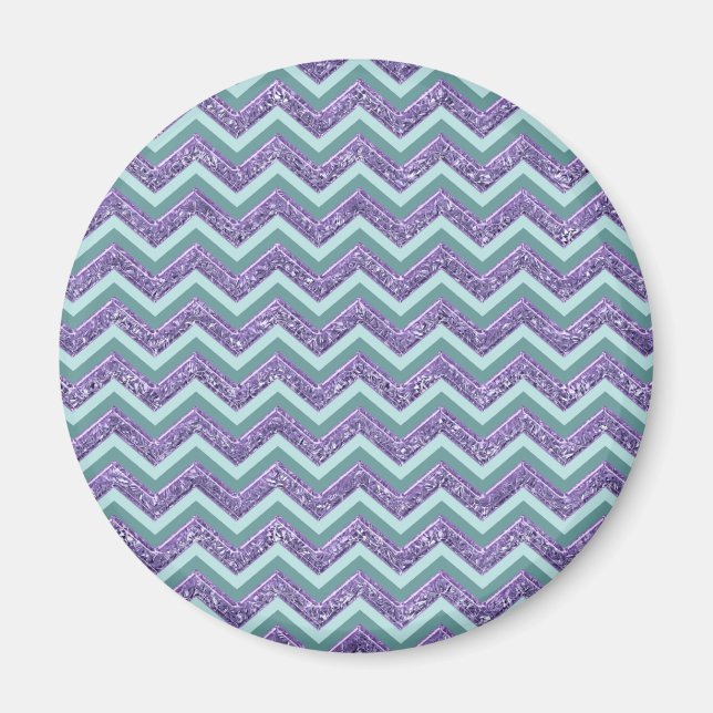 Aimant Motif de verre Amethyst Zigzag (Devant)