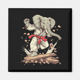 Aimant Motif d'éléphant de karaté Taekwondo Kickboxing